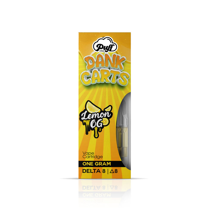 Delta-8 Dank Carts Vape Cartridge: Lemon OG