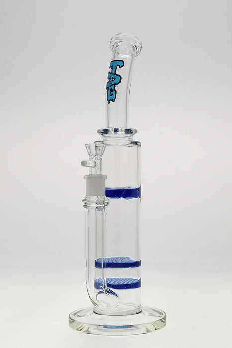 TAG - 16" Bent Neck Double Honeycomb w/ Spinning Splash Guard (18MM Female) - Olde Smoke Shop