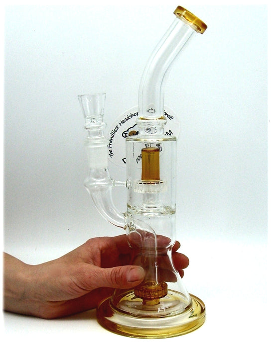 12" Double Matrix Perc Glass Bong by Boo Glass