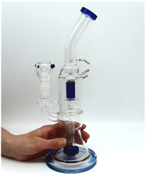 12" Double Matrix Perc Glass Bong by Boo Glass