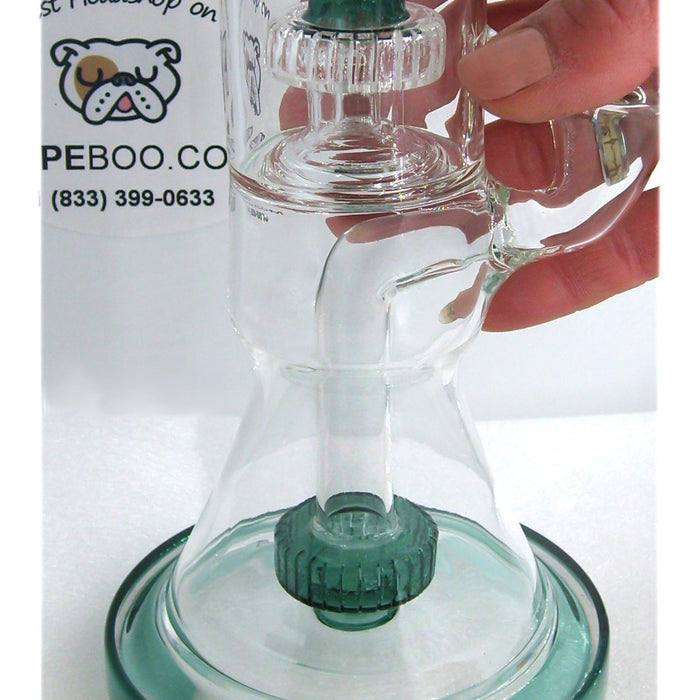 12" Double Matrix Perc Glass Bong by Boo Glass