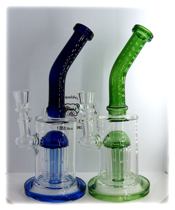 10" Bong (with Tree Perc & Bent Neck) by Boo Glass