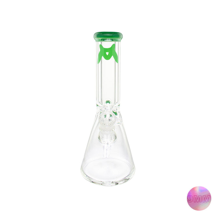 12" x 9mm Classic Beaker Bong Color Accent