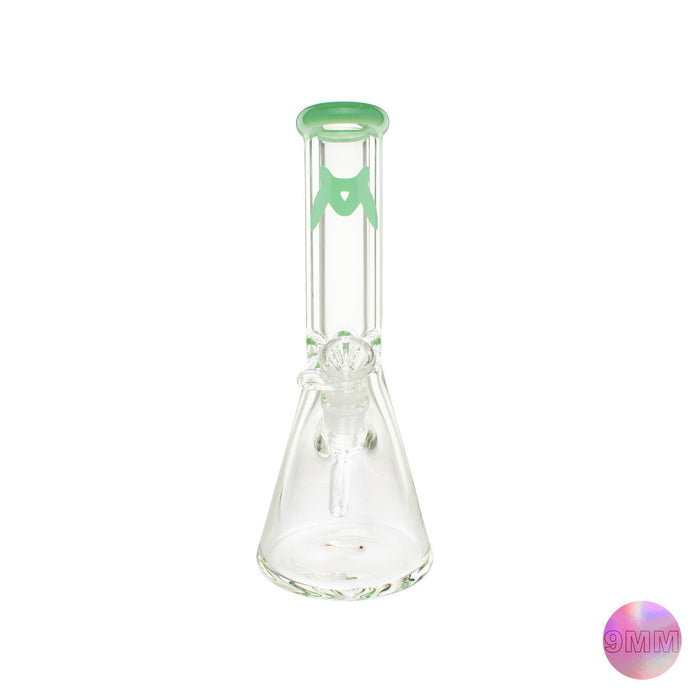 12" x 9mm Classic Beaker Bong Color Accent