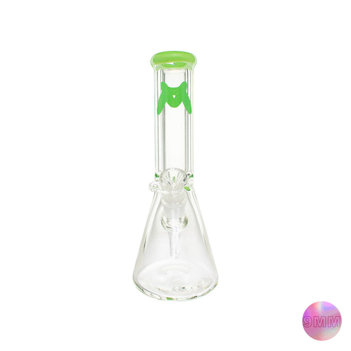 12" x 9mm Classic Beaker Bong Color Accent