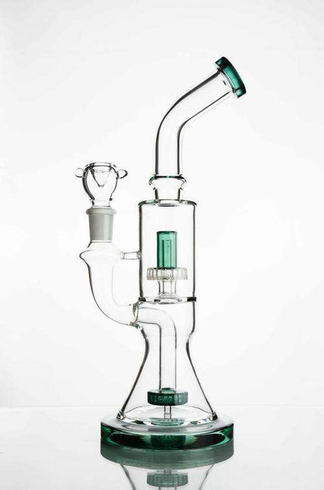 12" Double Matrix Perc Glass Bong by Boo Glass