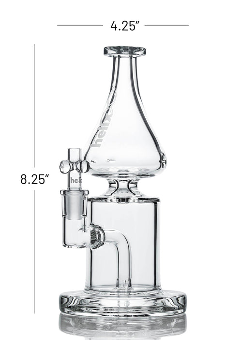 GRAV® Helix™ Clear Straight Base w/ Fixed Downstem Water Pipe