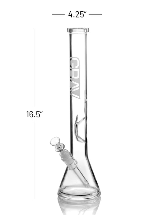 GRAV® Large, Clear Beaker Base Water Pipe