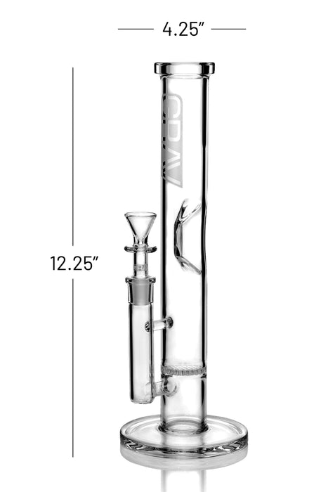 GRAV® Medium, Clear Straight Base w/ Disc Water Pipe