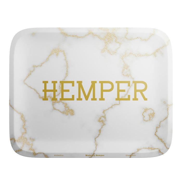 HEMPER  - Luxe White Marble Rolling Tray