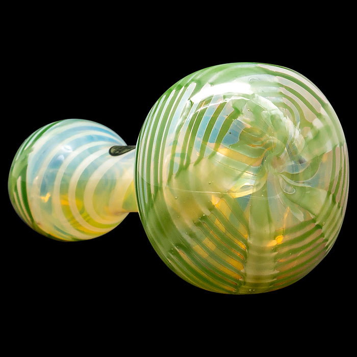 "Twisty Cane" Spoon Glass Pipe (Various Colors)