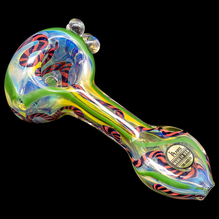 "Candy Spoon" Inside-Out Color Changing Glass Pipe