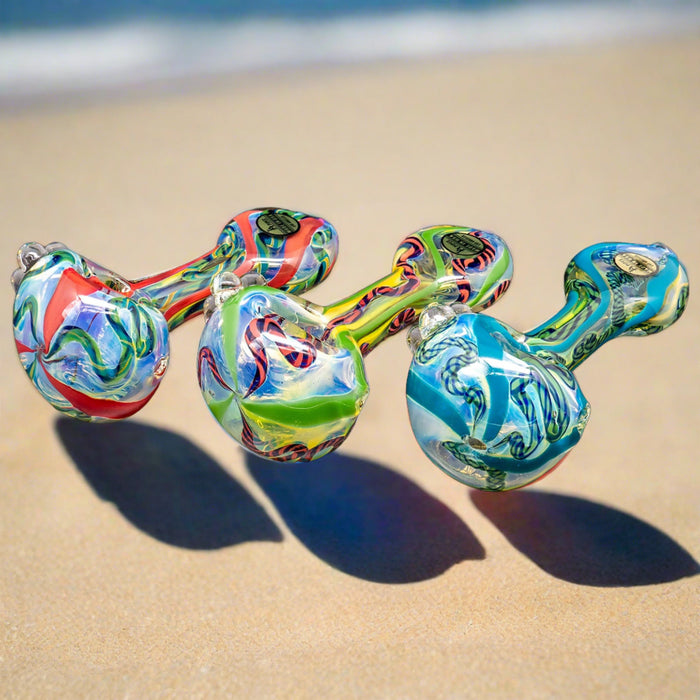 "Candy Spoon" Inside-Out Color Changing Glass Pipe