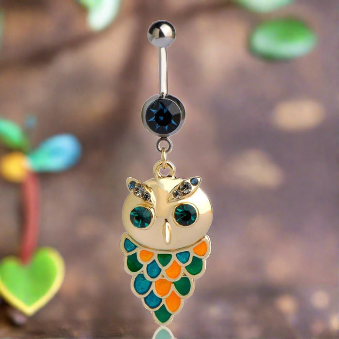 "Esmalte Owl" - Belly Button Ring - Patientopia, The Community Smoke Shop