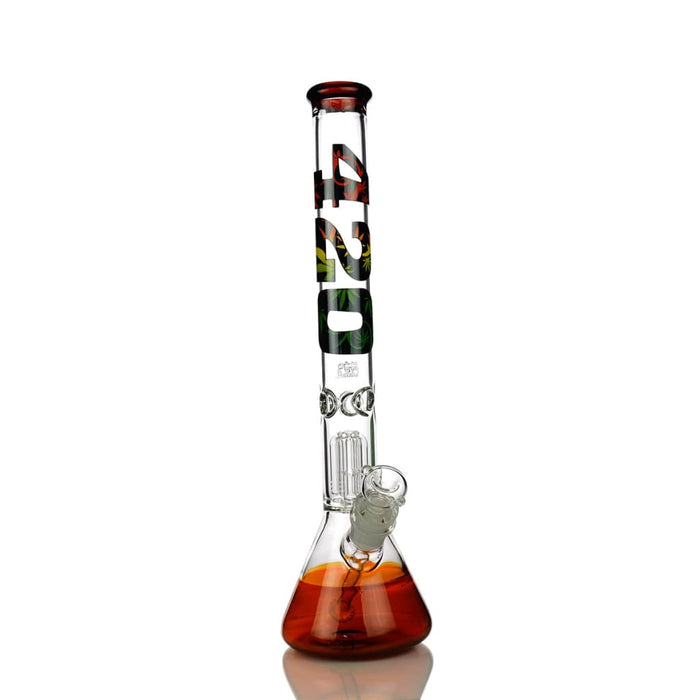 Glass Beaker Bong with Tall Ships Design 20" Made in Usa