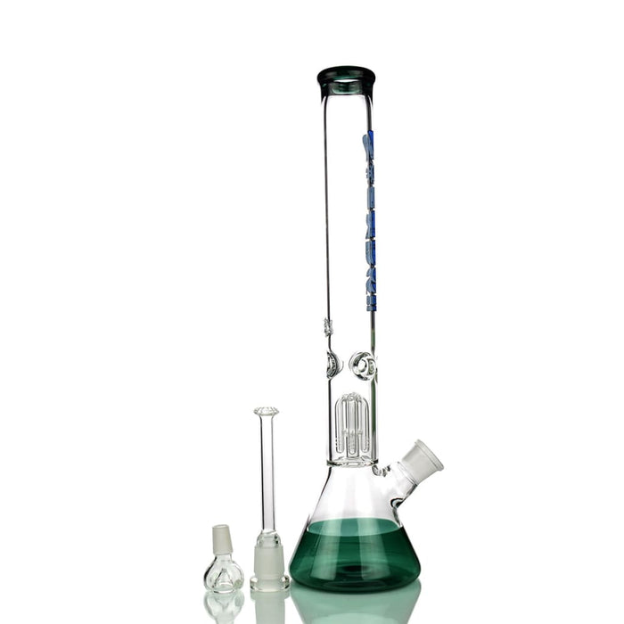 Glass Beaker Bong with Tall Ships Design 20" Made in Usa