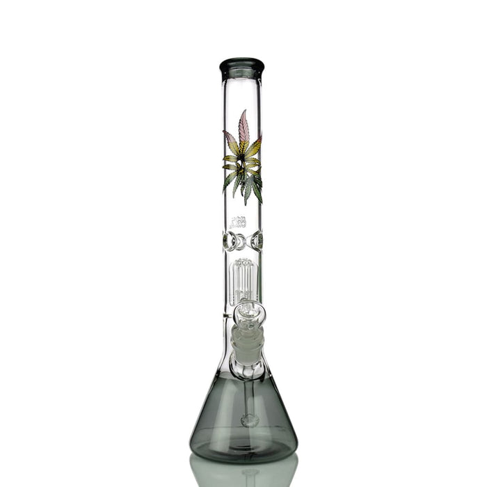 Glass Beaker Bong with Tall Ships Design 20" Made in Usa