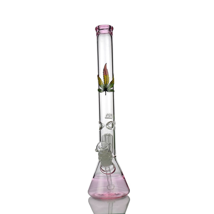 Glass Beaker Bong with Tall Ships Design 20" Made in Usa