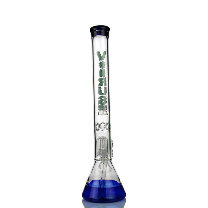 Glass Beaker Bong with Tall Ships Design 20" Made in Usa