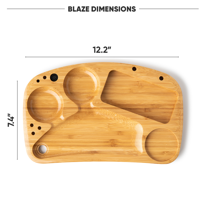 Wooden Stash Rolling Tray by BLAZE