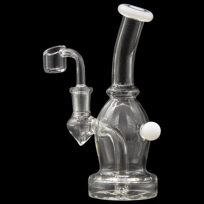 Glassic Curved Body Dab Rig with Colored Accents