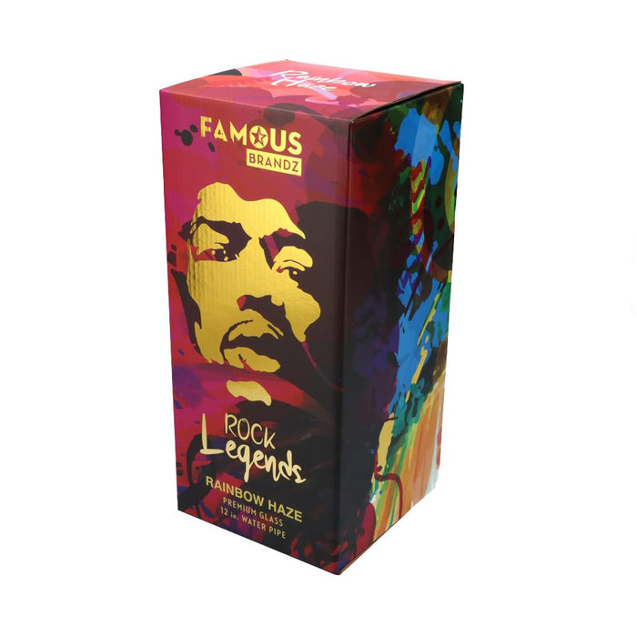 Rock Legends Jimi Rainbow Haze Water Pipe 12 in.