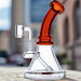 7" Mini Bent Neck Waterpipe - Amber - Olde Smoke Shop