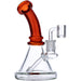 7" Mini Bent Neck Waterpipe - Amber - Olde Smoke Shop