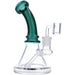 7" Mini Bent Neck Waterpipe - Teal - Olde Smoke Shop