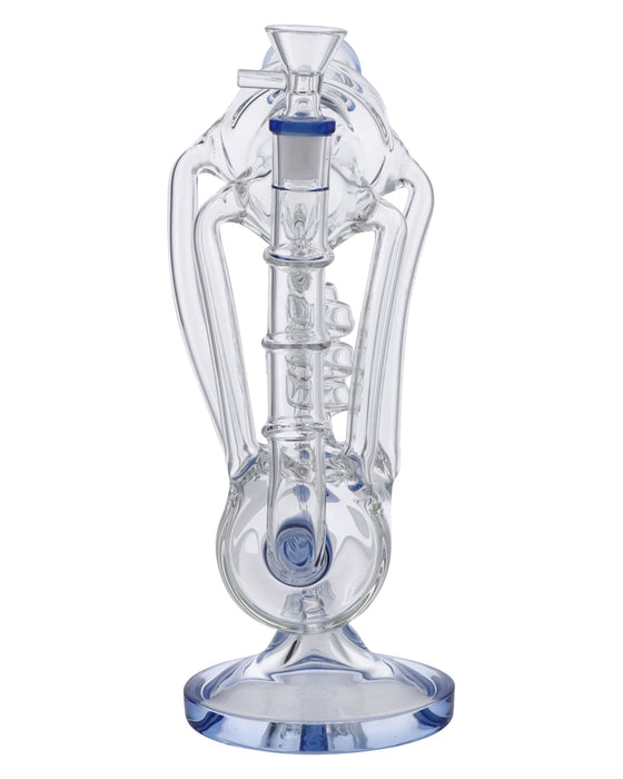 Bent Neck Bong w/Quartz-Blue Bowl