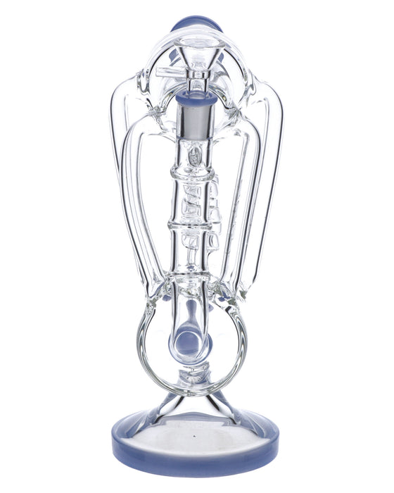 "Milky Blue" - Bent Neck Bong w/Bowl