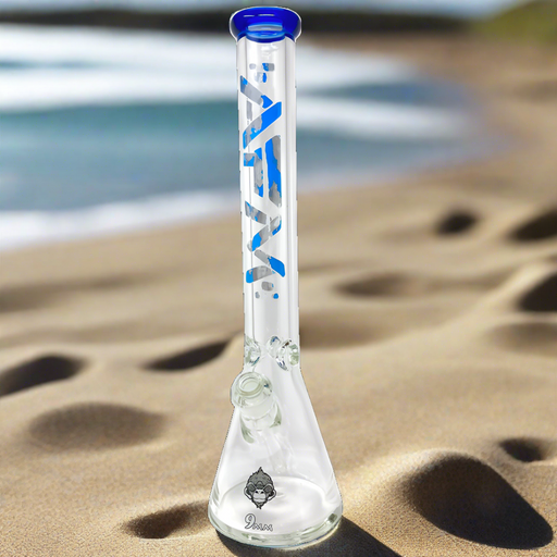 18" AFM Sky 9mm Glass Beaker Bong - Olde Smoke Shop