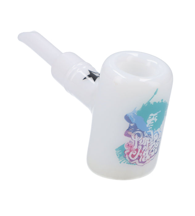 Rock Legends Jimi Purplehaze Sherlock Pipe White 6 in.