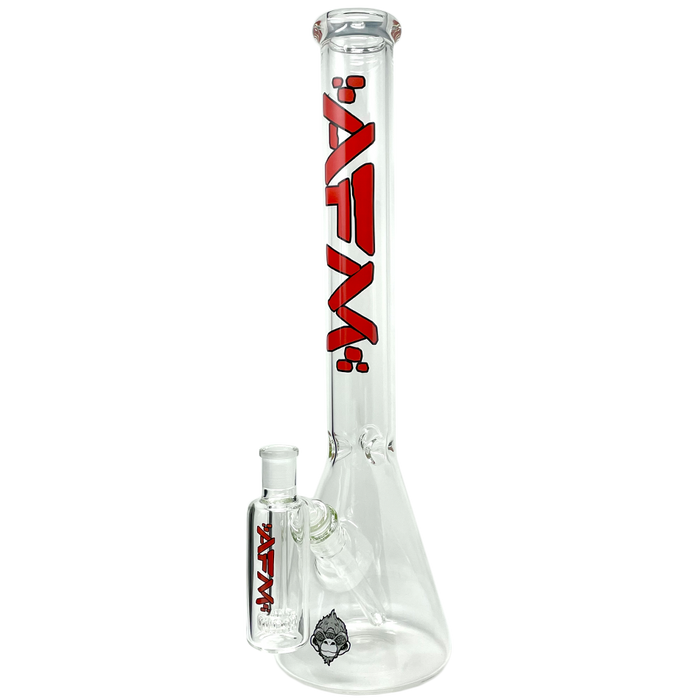 18" AFM Clear Glass Beaker Bong Set