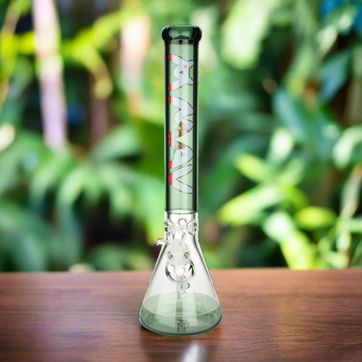 18" California Flag Special Edition Black 2 Tone Beaker Bong - Olde Smoke Shop