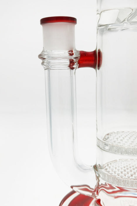 TAG - 16" Bent Neck Double Honeycomb w/ Spinning Splash Guard (18MM Female) - Olde Smoke Shop