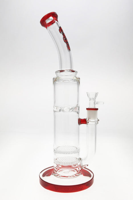 TAG - 16" Bent Neck Double Honeycomb w/ Spinning Splash Guard (18MM Female) - Olde Smoke Shop