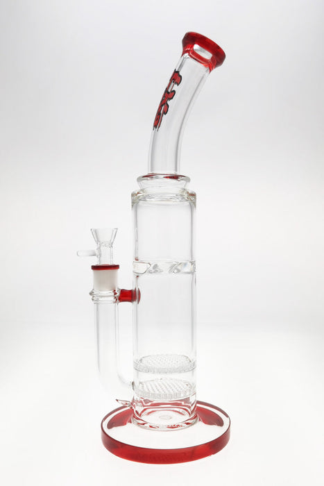 TAG - 16" Bent Neck Double Honeycomb w/ Spinning Splash Guard (18MM Female) - Olde Smoke Shop