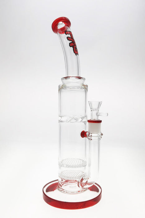 TAG - 16" Bent Neck Double Honeycomb w/ Spinning Splash Guard (18MM Female) - Olde Smoke Shop
