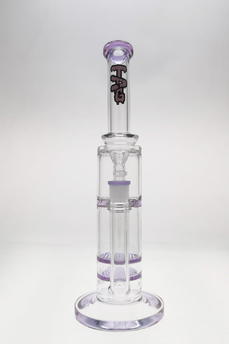 TAG - 16" Bent Neck Double Honeycomb w/ Spinning Splash Guard (18MM Female) - Olde Smoke Shop