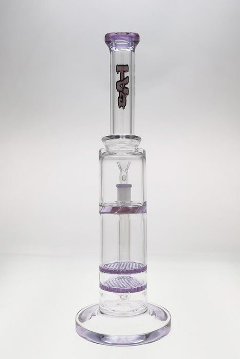 TAG - 16" Bent Neck Double Honeycomb w/ Spinning Splash Guard (18MM Female) - Olde Smoke Shop
