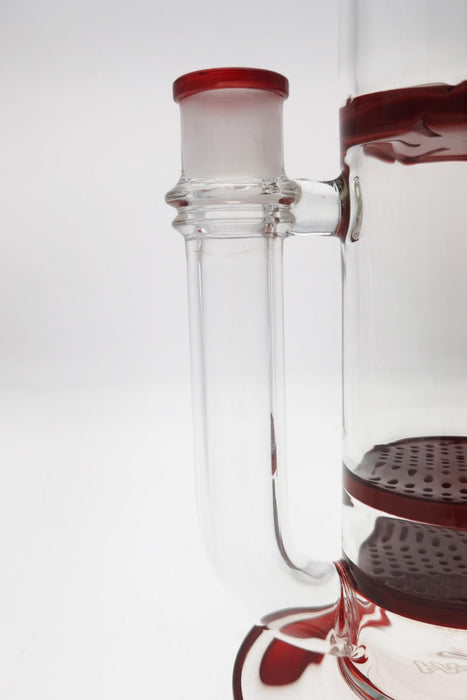 TAG - 16" Bent Neck Double Honeycomb w/ Spinning Splash Guard (18MM Female) - Olde Smoke Shop
