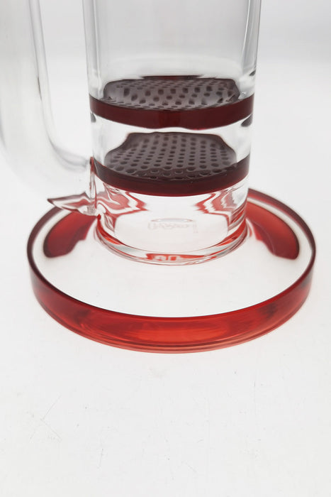 TAG - 16" Bent Neck Double Honeycomb w/ Spinning Splash Guard (18MM Female) - Olde Smoke Shop