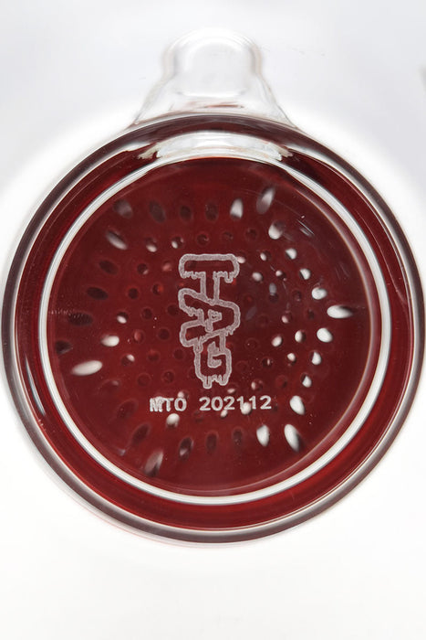TAG - 16" Bent Neck Double Honeycomb w/ Spinning Splash Guard (18MM Female) - Olde Smoke Shop