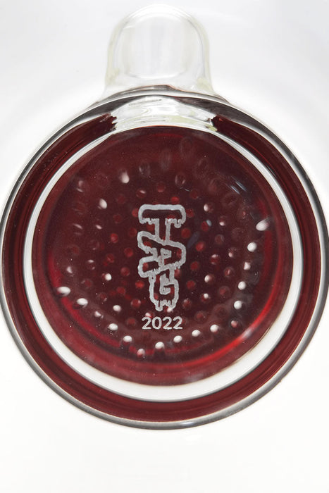 TAG - 16" Bent Neck Double Honeycomb w/ Spinning Splash Guard (18MM Female) - Olde Smoke Shop