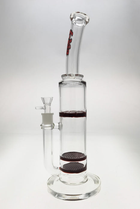 TAG - 16" Bent Neck Double Honeycomb w/ Spinning Splash Guard (18MM Female) - Olde Smoke Shop