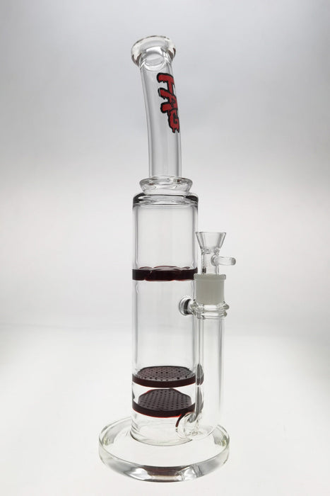 TAG - 16" Bent Neck Double Honeycomb w/ Spinning Splash Guard (18MM Female) - Olde Smoke Shop