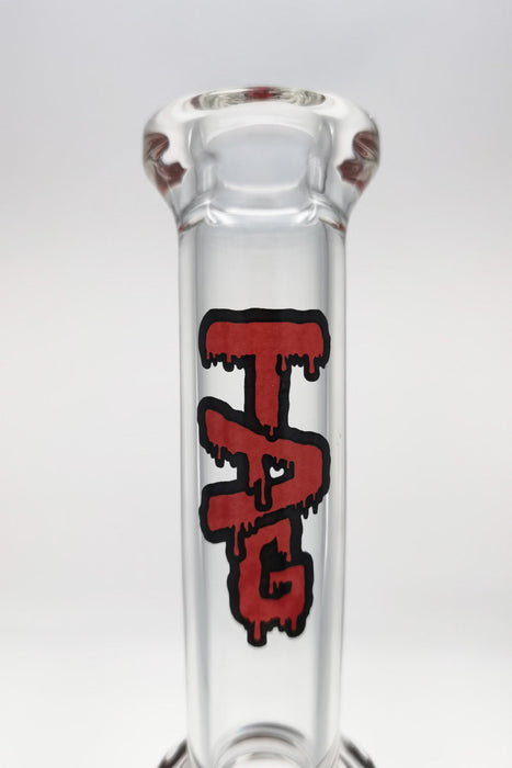 TAG - 16" Bent Neck Double Honeycomb w/ Spinning Splash Guard (18MM Female) - Olde Smoke Shop
