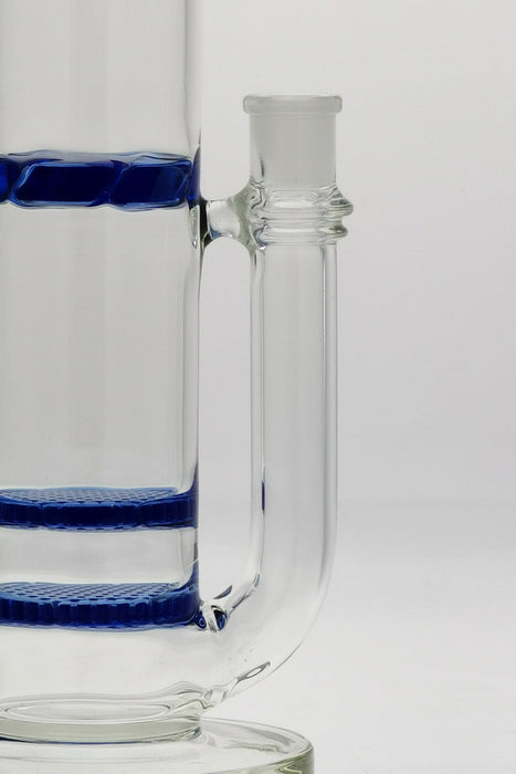 TAG - 16" Bent Neck Double Honeycomb w/ Spinning Splash Guard (18MM Female) - Olde Smoke Shop
