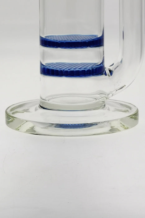 TAG - 16" Bent Neck Double Honeycomb w/ Spinning Splash Guard (18MM Female) - Olde Smoke Shop